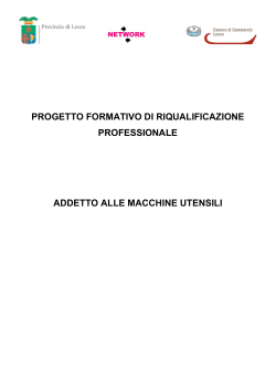 progetto formativo ADDETTO MACCHINE UTENSILI - CGIL