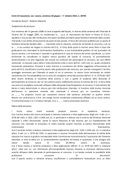 Corte di Cassazione 1 ottobre 2014, n. 20735