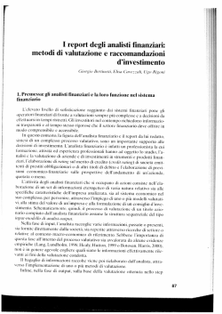 I report degli analisti finanziari: