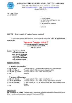 Scarica locandina evento - Ordine Ingegneri di Lodi