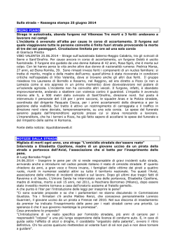 Leggi la rassegna del 25 giugno