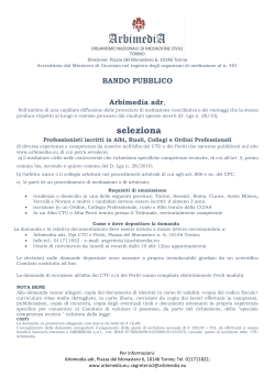 bando pubblico - ArbimediA adr