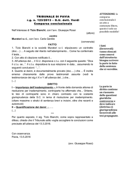 GU dott. Verdi Comparsa conclusionale Nell
