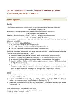 Una corrente gassosa di 400m3/s proveniente da un
