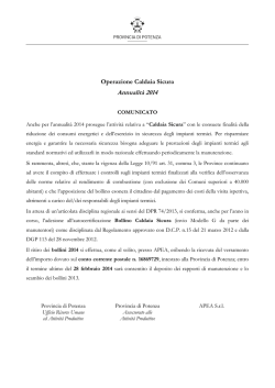 Operazione Caldaia Sicura - 2014