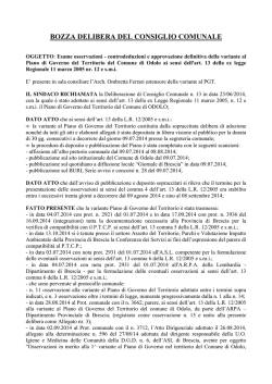 1) Bozza delibera di approvazione variante PGT Comune di Odolo