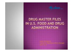Drug Master File in U.S.