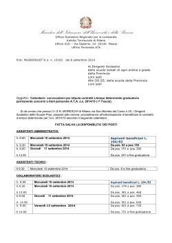 calendario ctd ata 14.15 - Ufficio scolastico regionale per la Lombardia