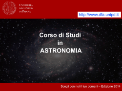 13-15/2/2008 Corso di Studi in ASTRONOMIA