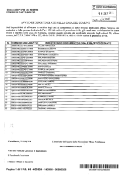DEP 26 2014 ASSENTI - Comune di Casteldaccia