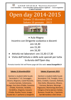 Open day 2014-2015