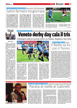 Veneto derby day cala il tris