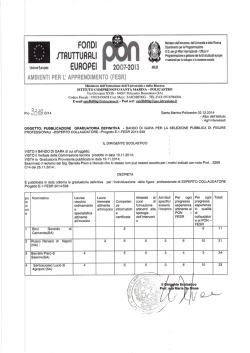 Graduatoria Definitiva Esperto collaudatore E-1 FESR-2014-538