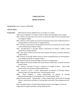 CV Michele De Nuntiis - Karol Wojtyla Hospital