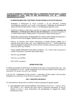 avviso di mobilita - Comune di Mondavio