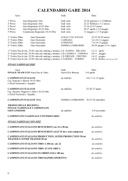 CALENDARIO GARE 2014 - Unione Italiana Tiro a Segno