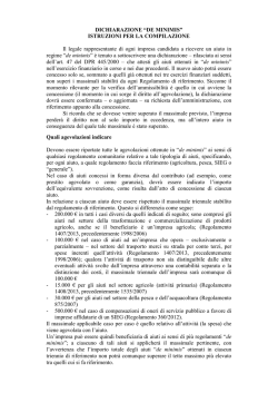 istruzioni compilazione de minimis