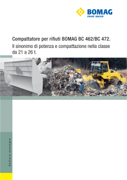 Compattatore per rifiuti BOMAG BC 462/BC 472. Il