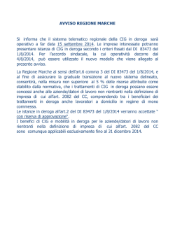 Avviso Regione Marche del 12/09/2014