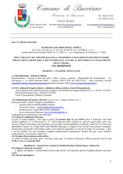 . CIG [6064033655] 1 - Comune di Bucciano