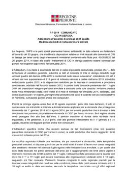 7-7-2014 - COMUNICATO CIG IN DEROGA Addendum all