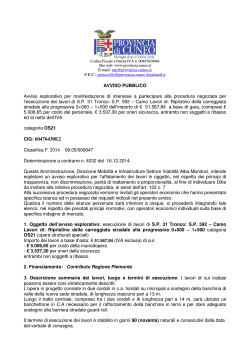 CIG: 60476430E2 - Provincia di Cuneo
