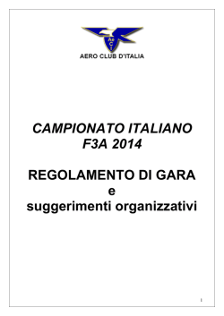 CI F3A 2014 regolamento di gara