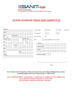 Modulo non Competitiva