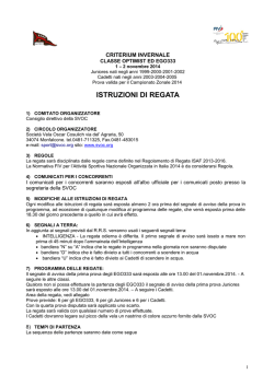 Istruzioni di regata