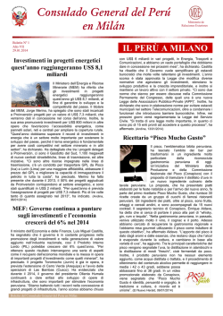 IL PER&Ugrave; A MILANO - Ministerio de Relaciones Exteriores
