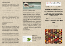 Brochure seminario DCA 2014 - Istituto Italiano Mindfulness