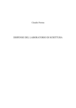 DISPENSE DEL LABORATORIO DI SCRITTURA