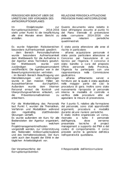 relazione periodica attuazione previsioni piano anticorruzione