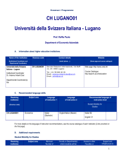 CH LUGANO01 Università della Svizzera Italiana
