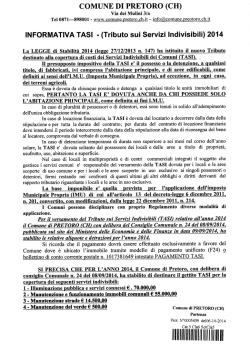 INFORMATIVA TASI - Comune di Pretoro
