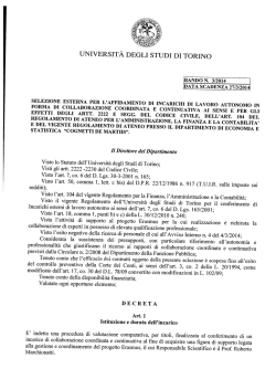 scarica il bando e la domanda - Dipartimento di Economia e