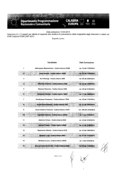 Elenco estratti cv - Regione Calabria