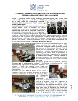 Corso di Formazione aziendale a Cluj _11_09_2014