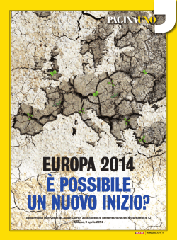 Europa 2014. È possibile un nuovo inizio?