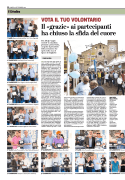 Il &laquo;grazie&raquo; ai partecipanti ha chiuso la sfida del cuore