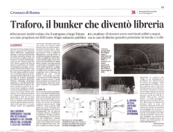 Traforo, il bunker che diventò libreria