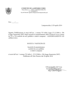 Incarichi e compensi - aggiornamento Aprile 2014