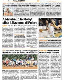 Il resto del Carlino del 17 Settembre 2014