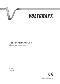 TESTEr pEr Cavi CT-1 - produktinfo.conrad.com