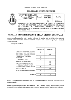 Deìibsra di Giunta n. 38 del 23/04/2014