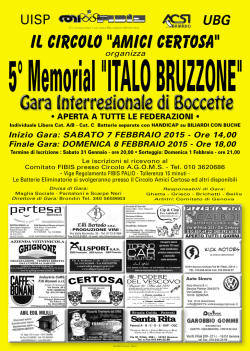 II. CIRCOLO "AMICI CERTOSA"
