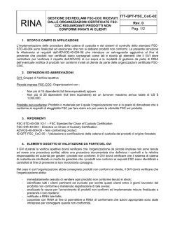 ITT-QPT-FSC_CoC-02_Gestione reclami FSC ricevuti dal