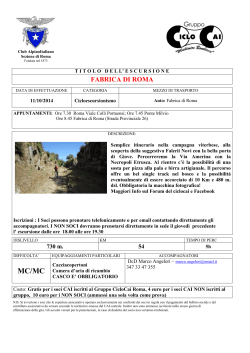 scarica qui la locandina in pdf - Gruppo Cicloescursionismo CAI Roma
