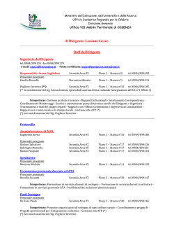 Organigramma - Centro servizi amministrativi di Cosenza