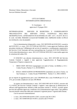 Direzione Cultura, Educazione e Giovent&ugrave; 2014